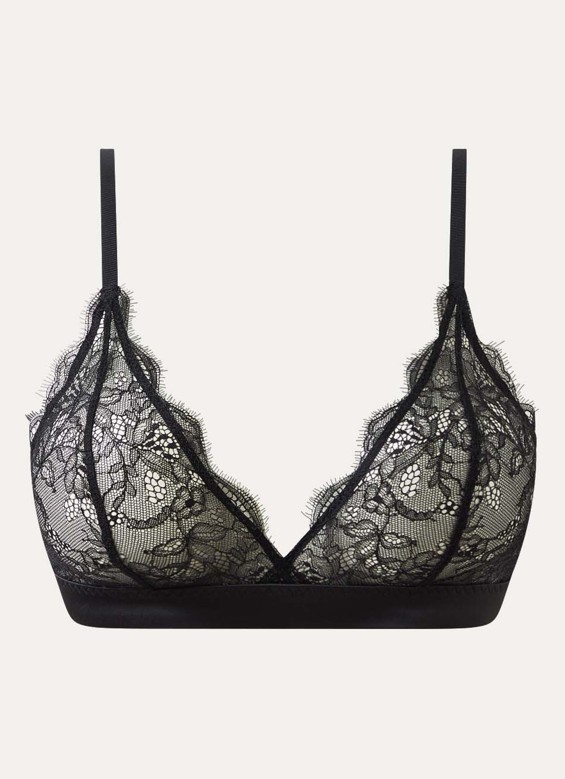 Love Stories Gwen bralette van kant - voorkant zwart