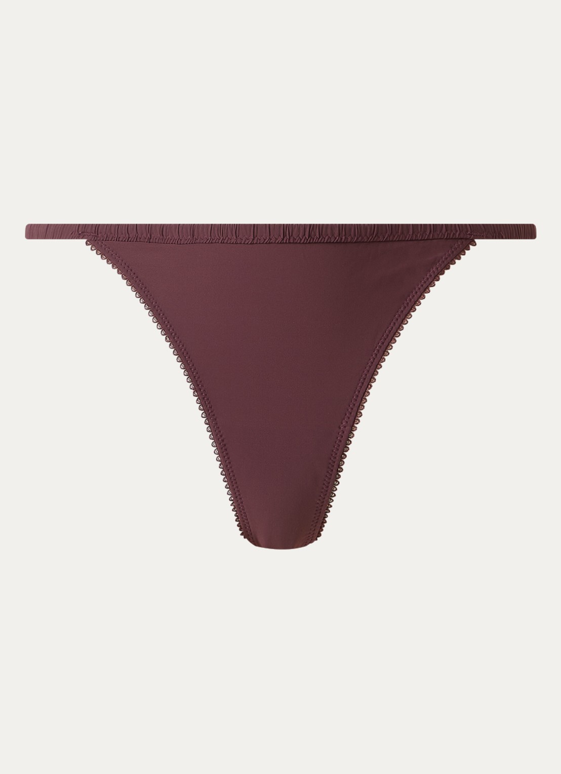 Love Stories Roomservice string van kant - voorkant aubergine