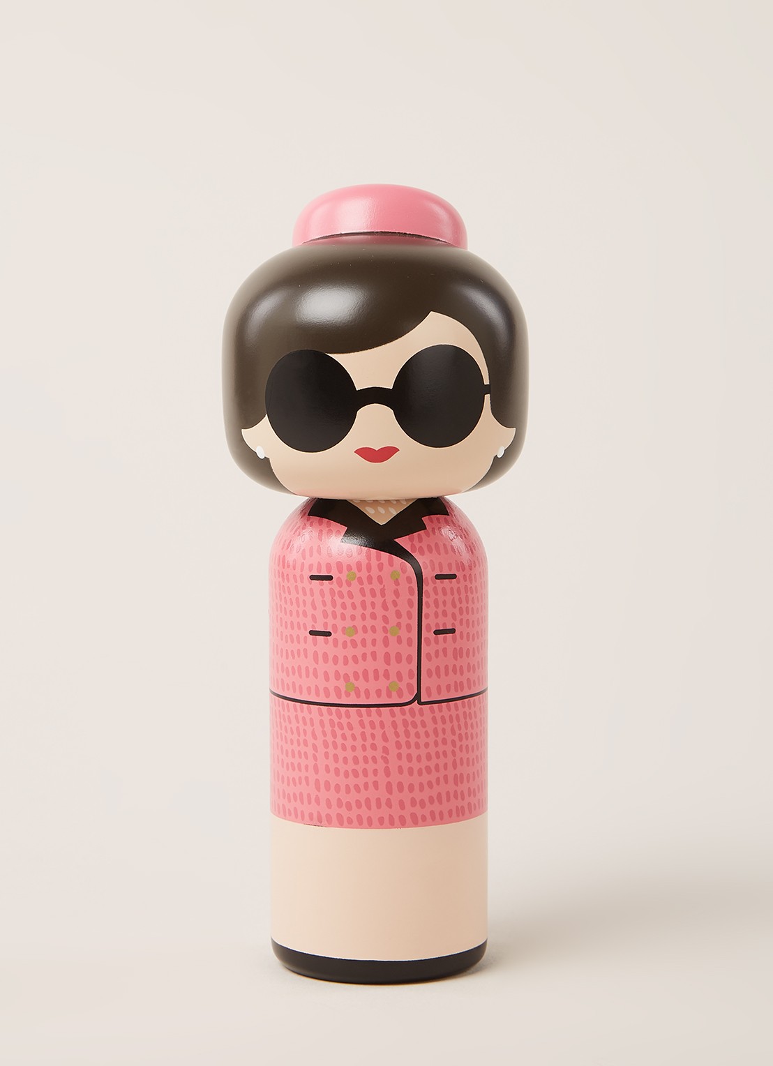 Lucie Kaas Jackie Kokeshi Doll 16 cm - voorkant 3 roze
