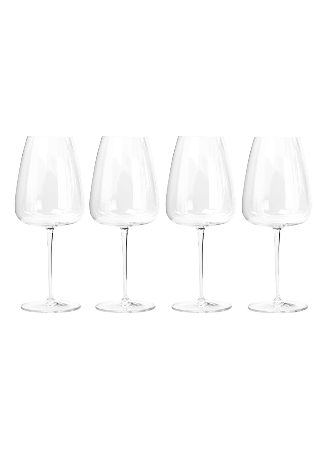 Luigi Bormioli Talismano Bordeaux rode wijnglas 70 cl set van 4 - voorkant transparant