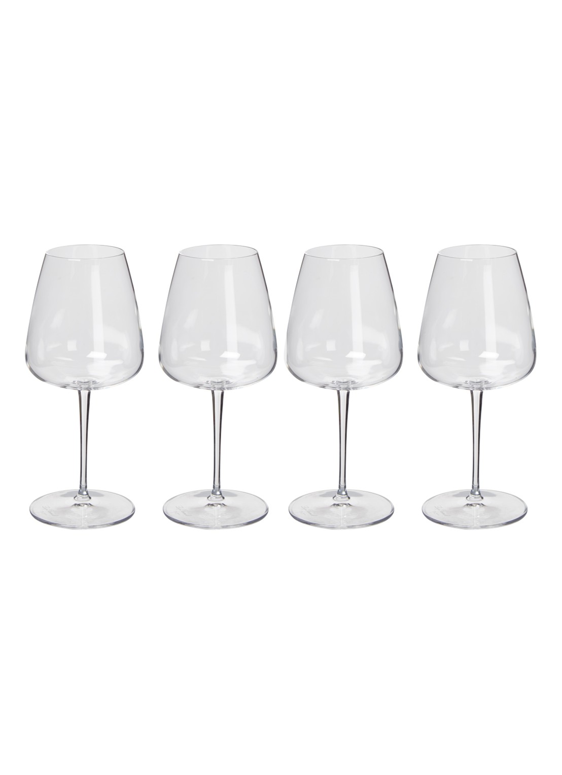 Luigi Bormioli Talismano Chardonnay witte wijnglas 45 cl set van 4 - voorkant transparant