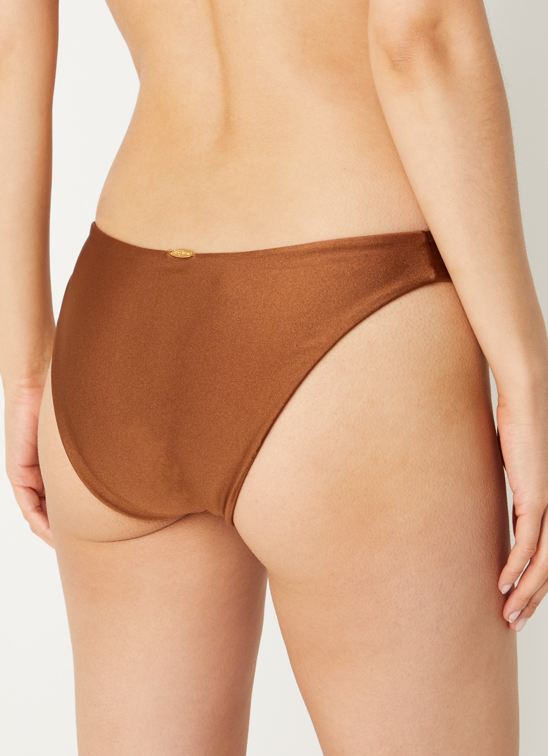 Luli Fama Moderate high waisted bikinislip - achterkant bruin