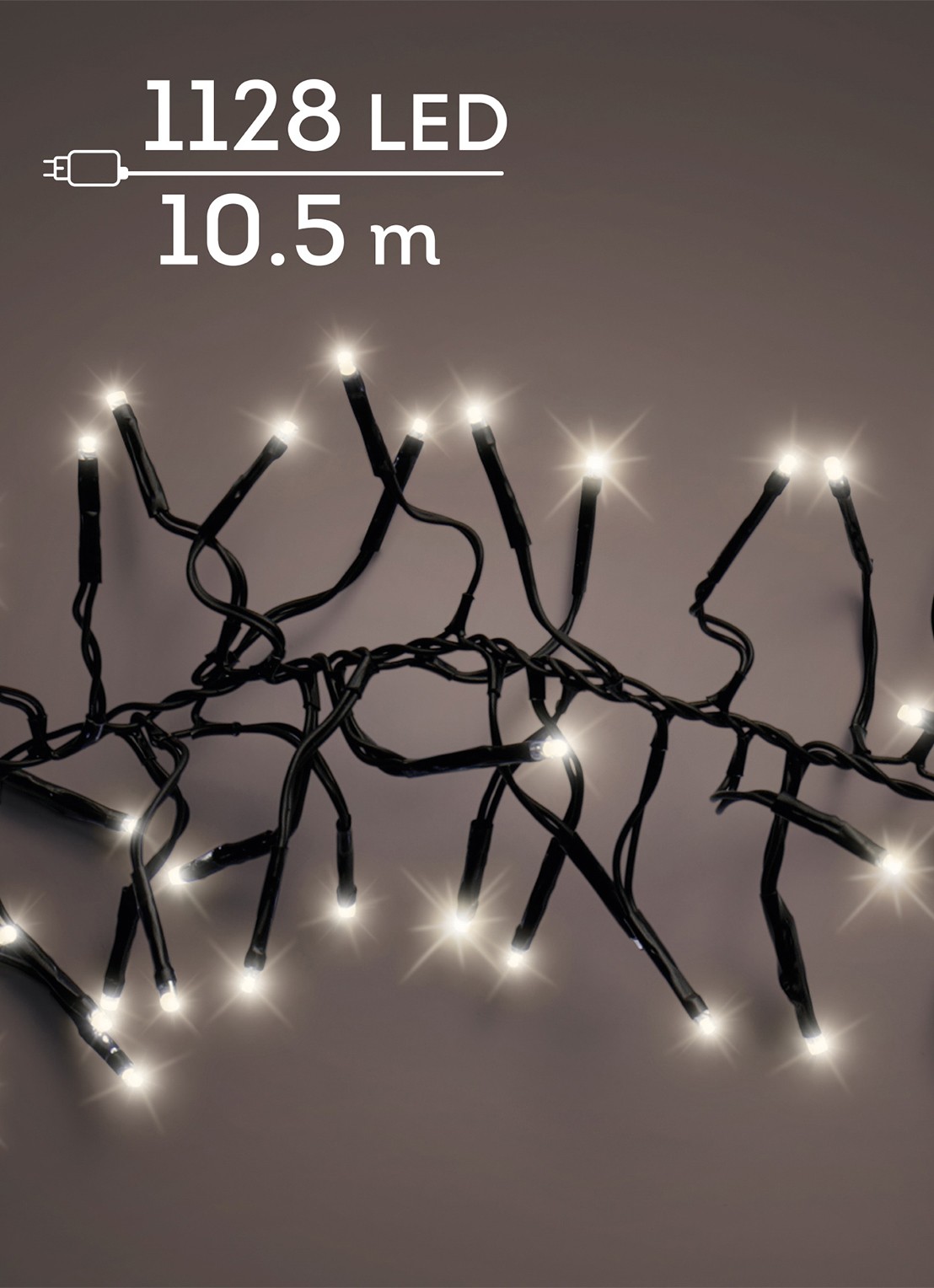 Lumineo Cluster lichtslinger 10 meter - voorkant zwart
