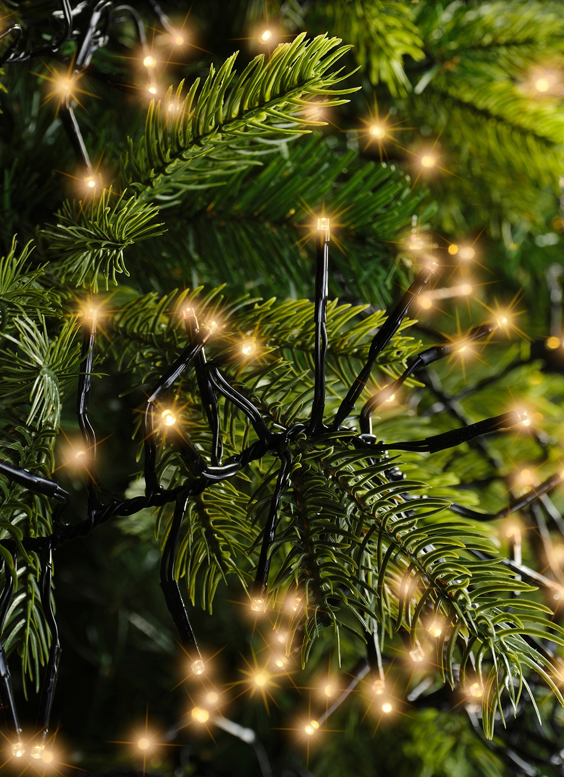 Lumineo Cluster Twinkle lichtslinger 14 meter - voorkant 4 zwart