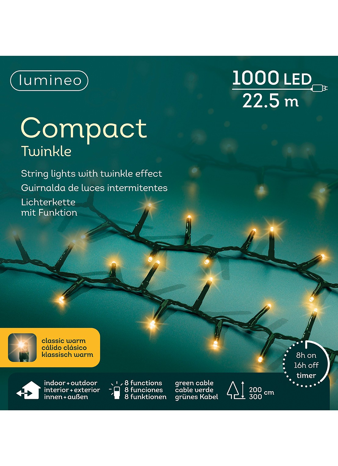 Lumineo Compact lichtslinger 22,5 meter - detail 3 groen