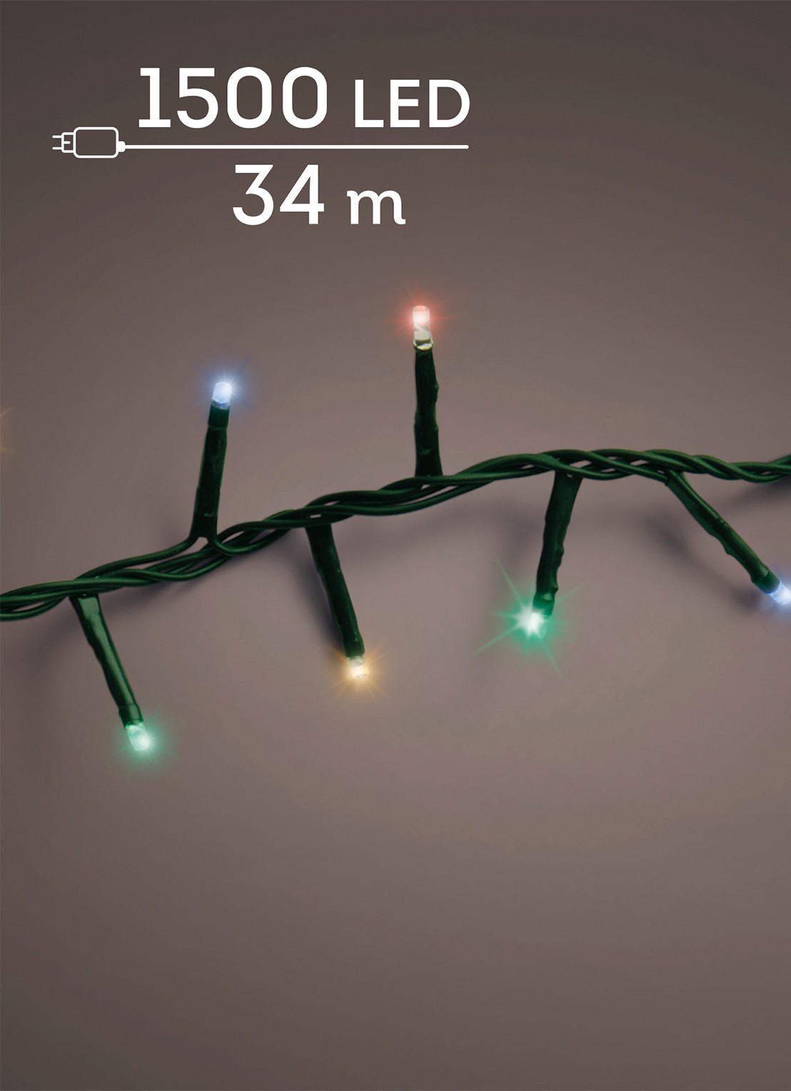 Lumineo Compact lichtslinger 34 meter - voorkant groen