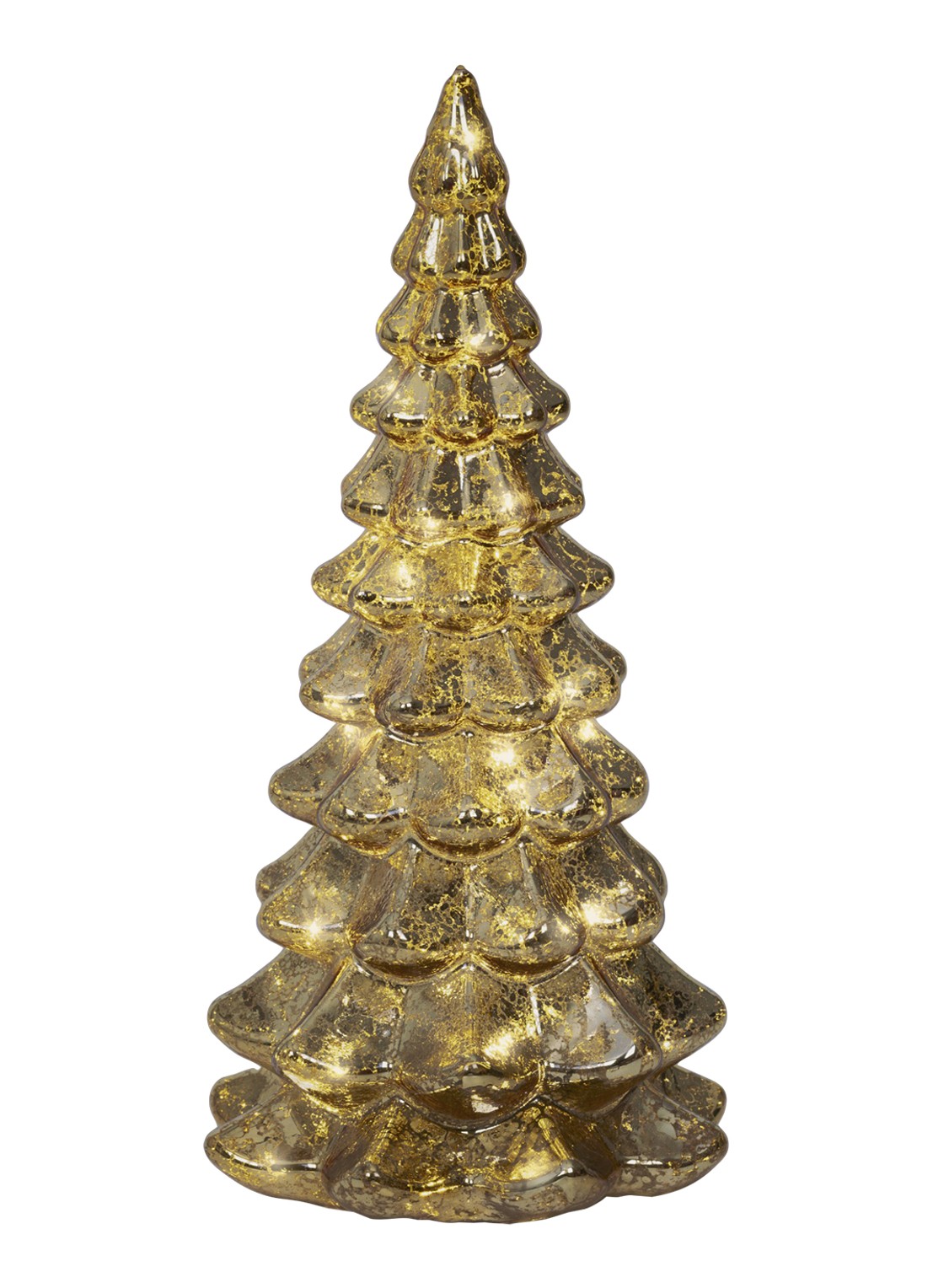 Lumineo Kerstboom lichtobject 21 cm - voorkant goud