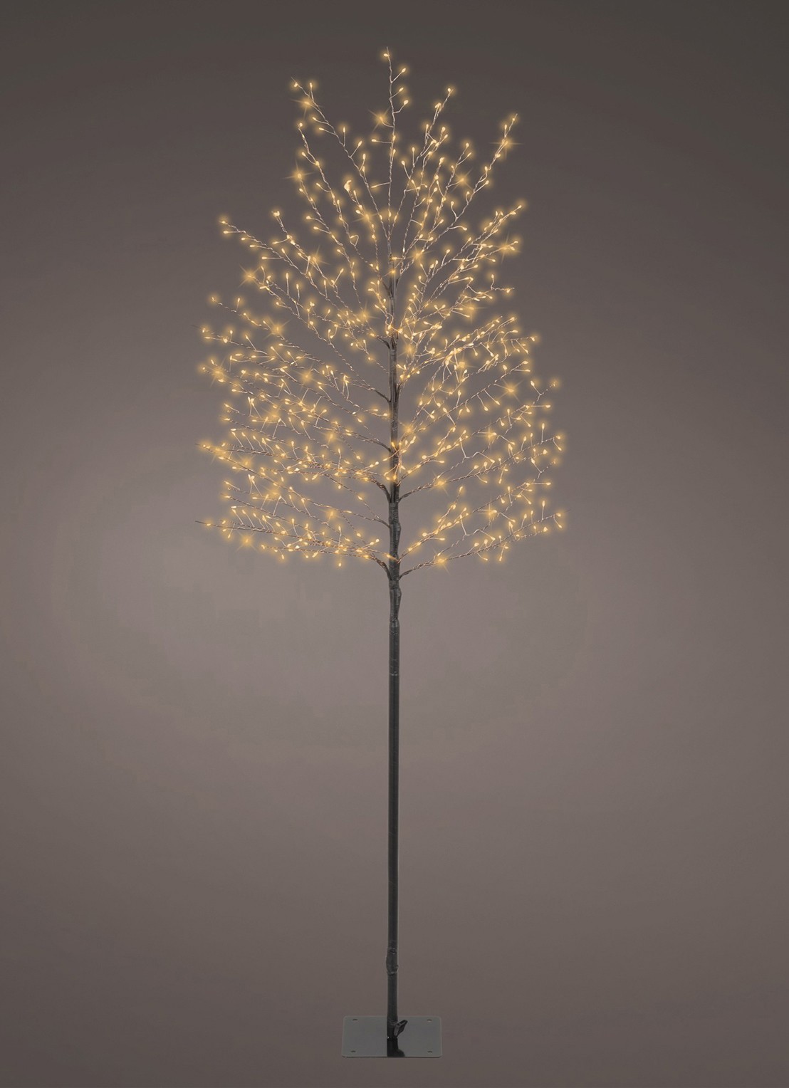 Lumineo Kunstkerstboom met LED verlichting 180 cm - voorkant zwart