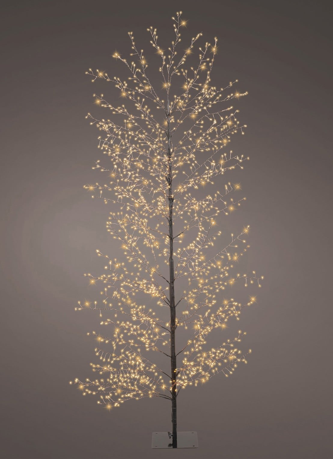 Lumineo Kunstkerstboom met LED verlichting 180 cm - voorkant zwart
