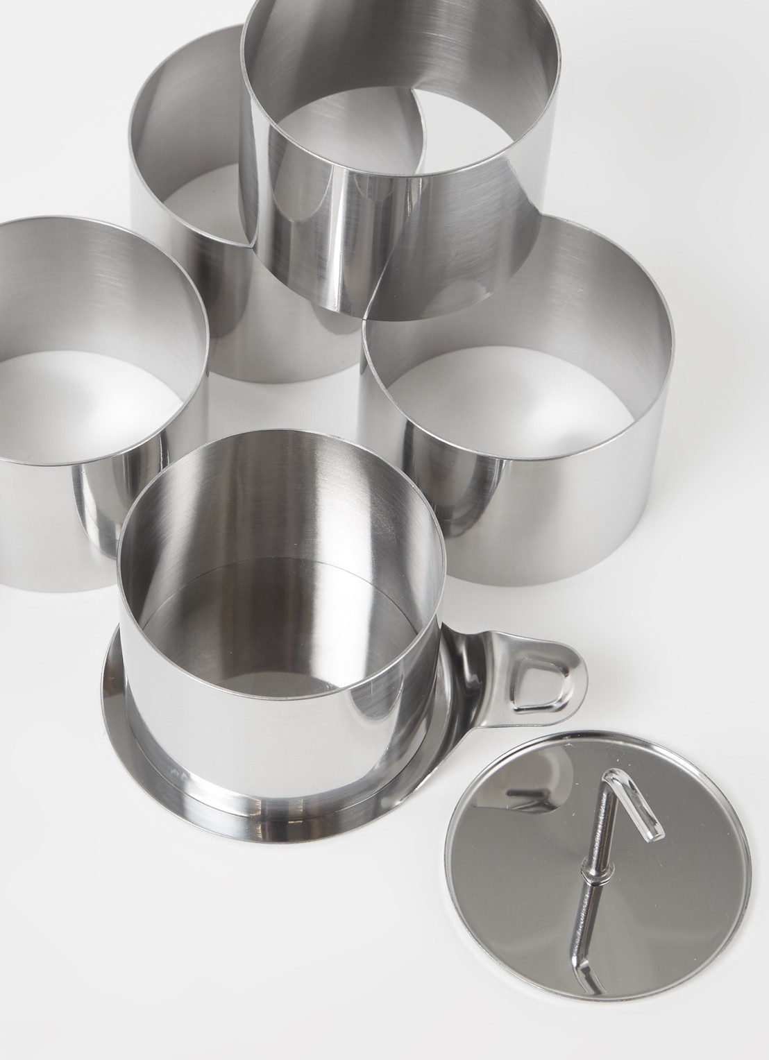 Lurch Uitsteekringen 8-delig - detail 3 zilver