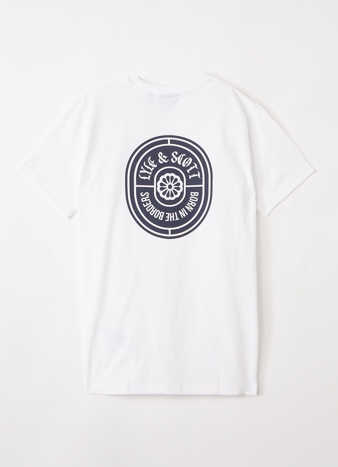 Lyle & Scott Borders T-shirt met front- en backprint - voorkant 2 wit