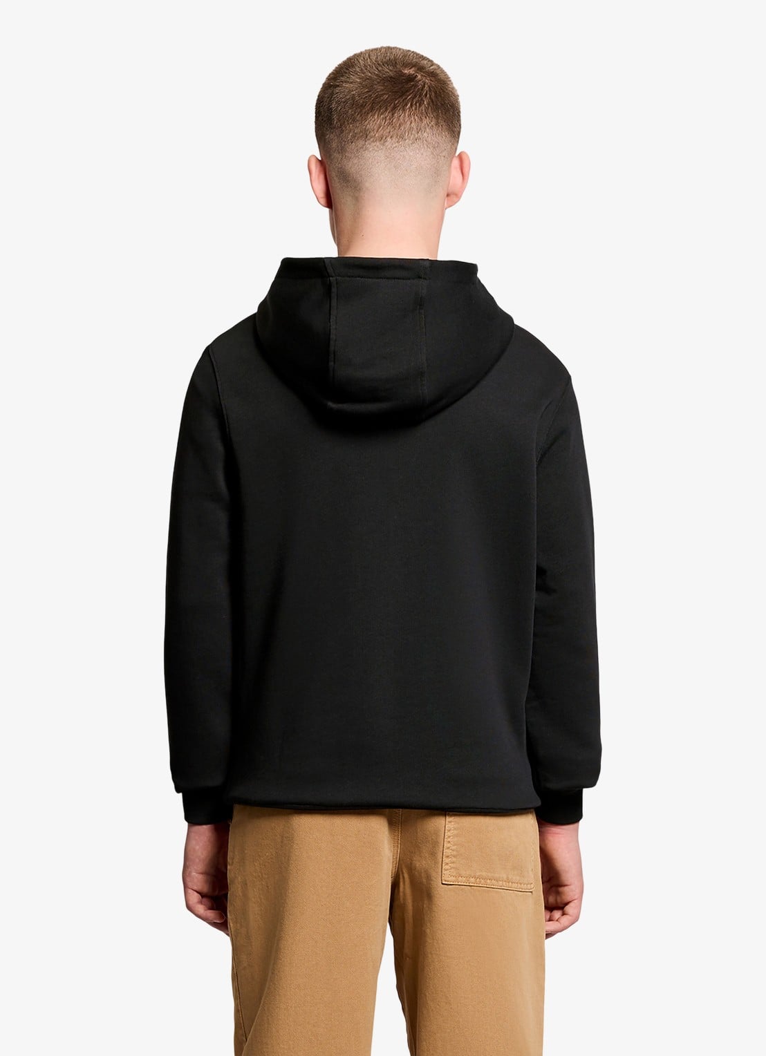 Lyle & Scott Classic hoodie met logoborduring - voorkant 3 zwart