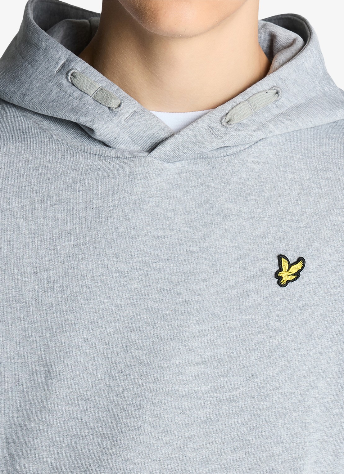Lyle & Scott Classic hoodie met logoborduring - detail 3 grijsmele