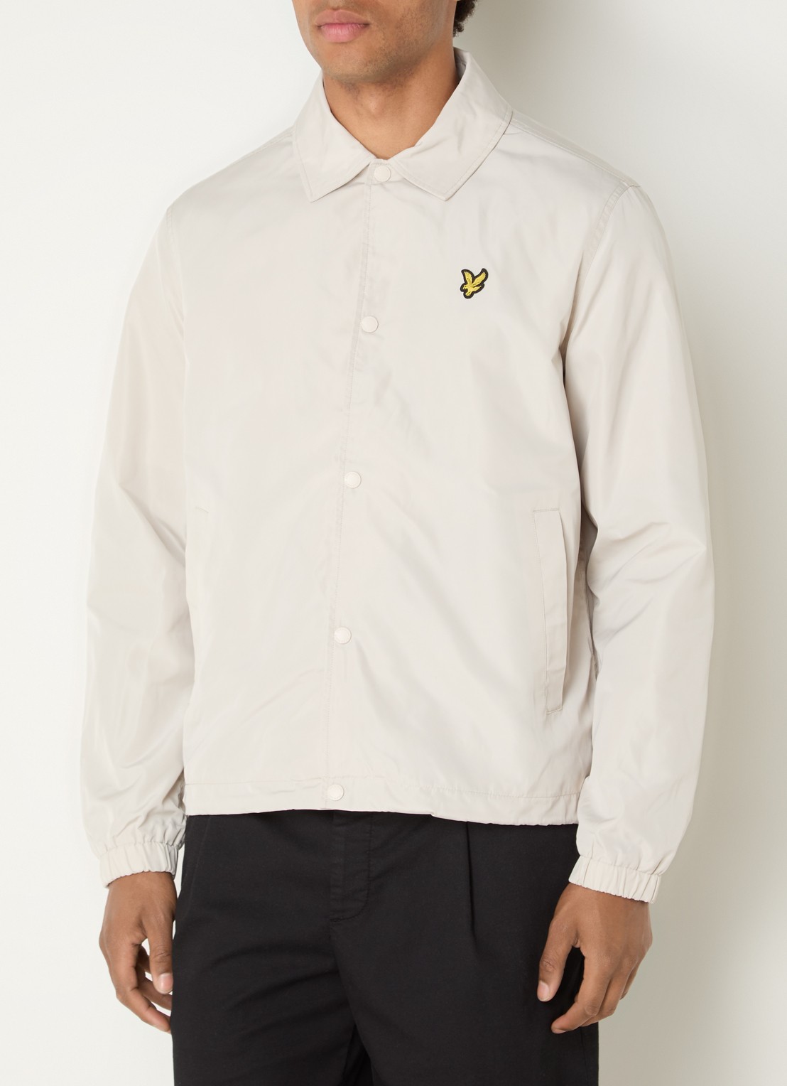 Lyle & Scott Coach jack met steekzakken - detail 4 creme