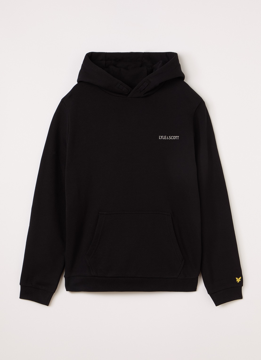 Lyle & Scott Hoodie met logo - voorkant 2 zwart