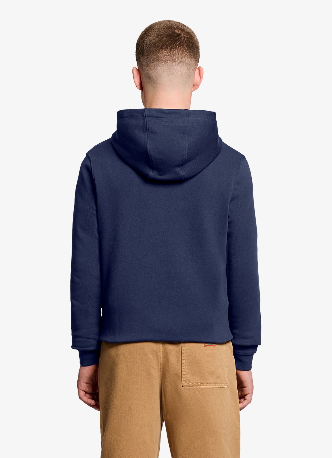 Lyle & Scott Hoodie met logo - voorkant 3 royalblauw