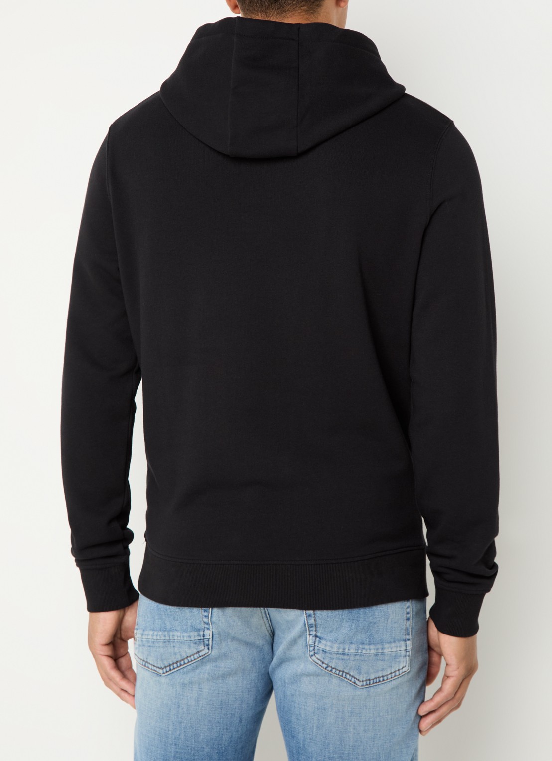 Lyle & Scott Hoodie met logoborduring - achterkant 5 zwart
