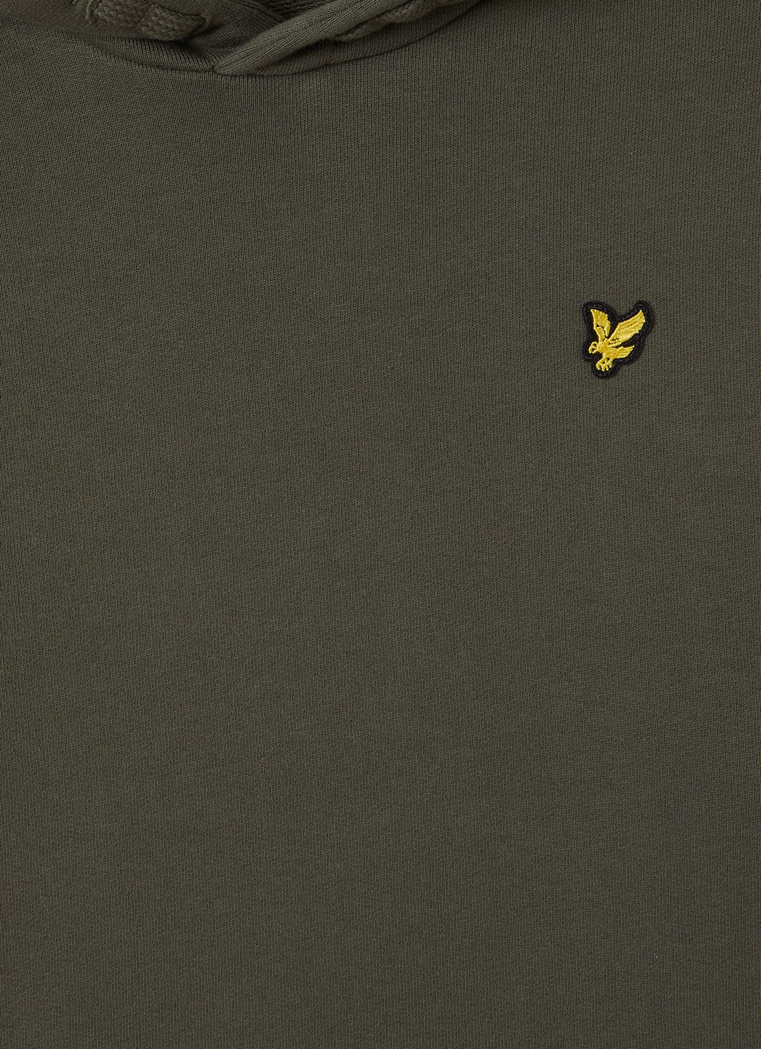 Lyle & Scott Hoodie met logoborduring - detail 3 legergroen