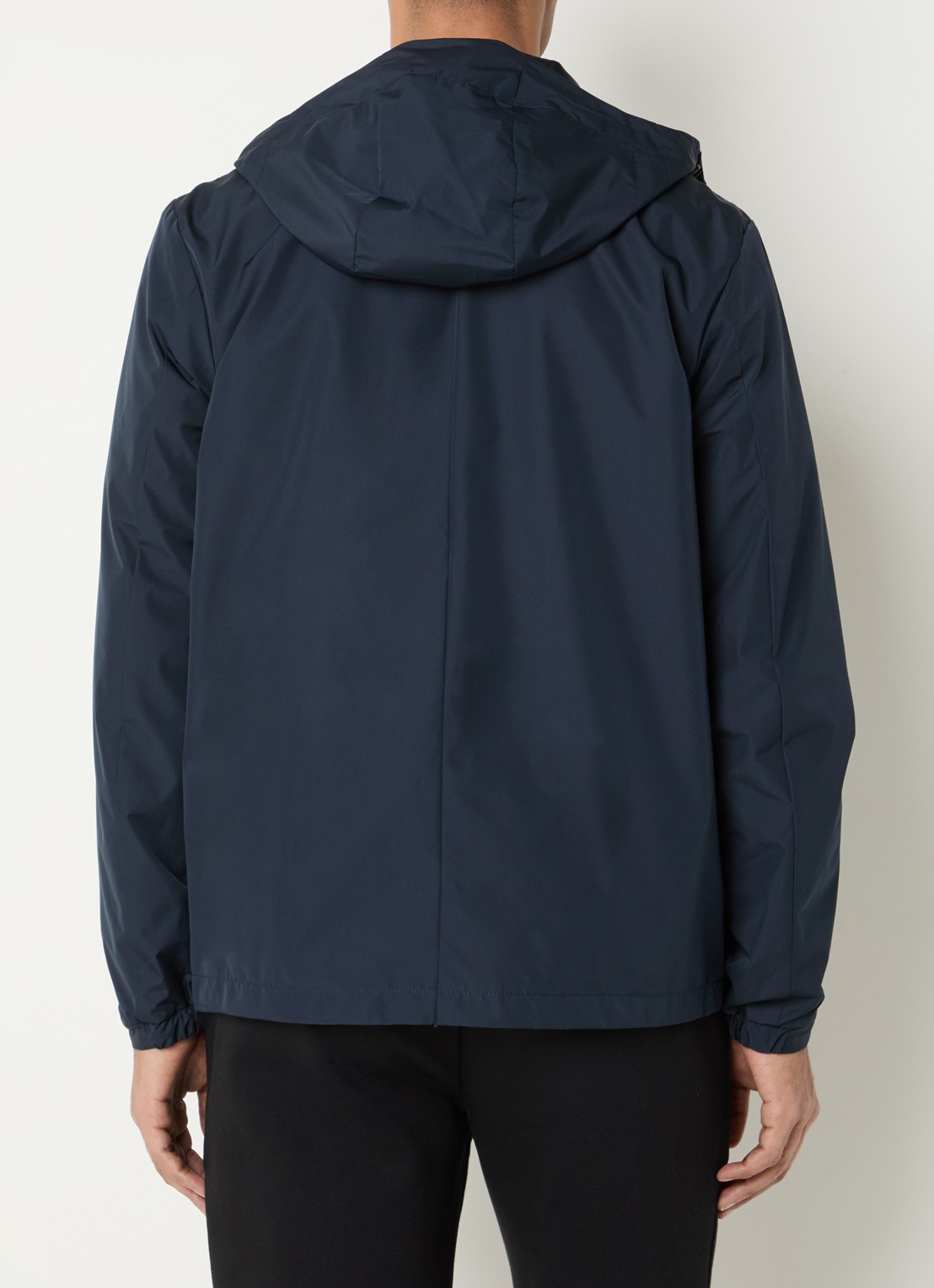 Lyle & Scott Jack met logo en capuchon - achterkant donkerblauw