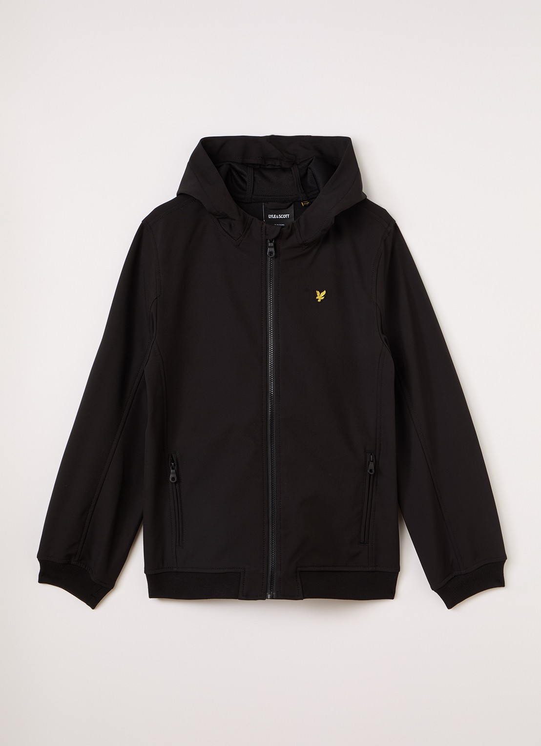 Lyle & Scott Jack met logo en steekzakken - voorkant zwart