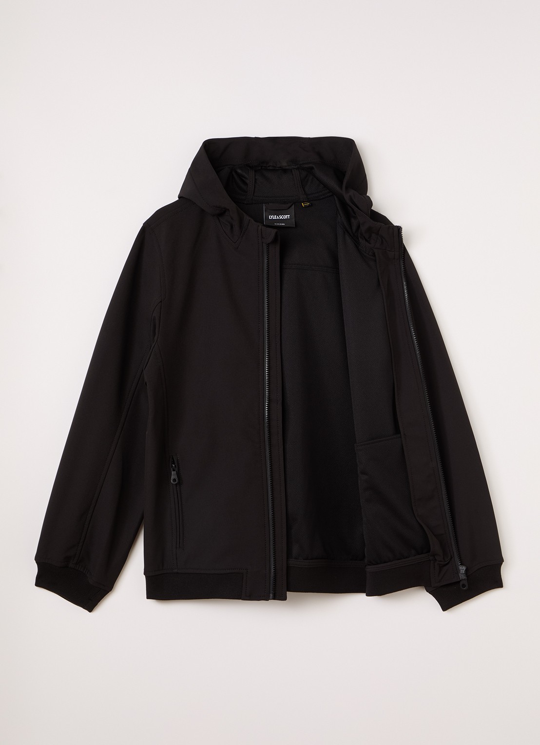 Lyle & Scott Jack met logo en steekzakken - voorkant 2 zwart