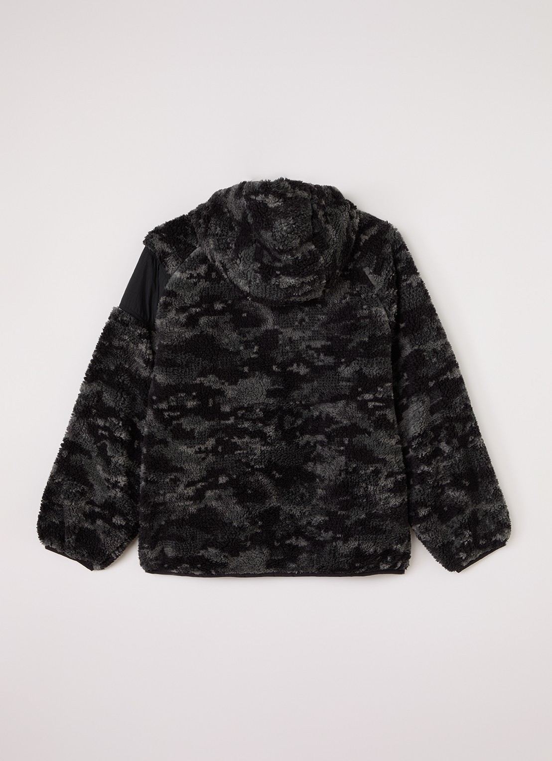Lyle & Scott Jack van teddy met capuchon - achterkant antraciet