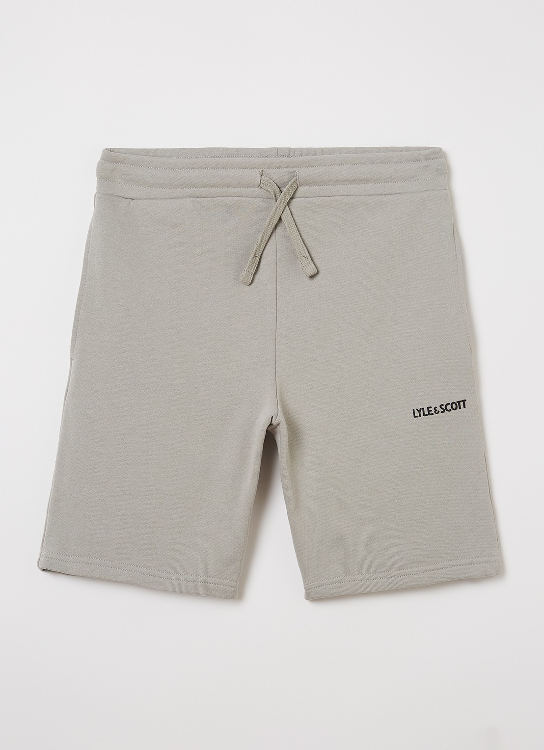 Lyle & Scott Loose fit korte joggingbroek met steekzakken - voorkant grijs