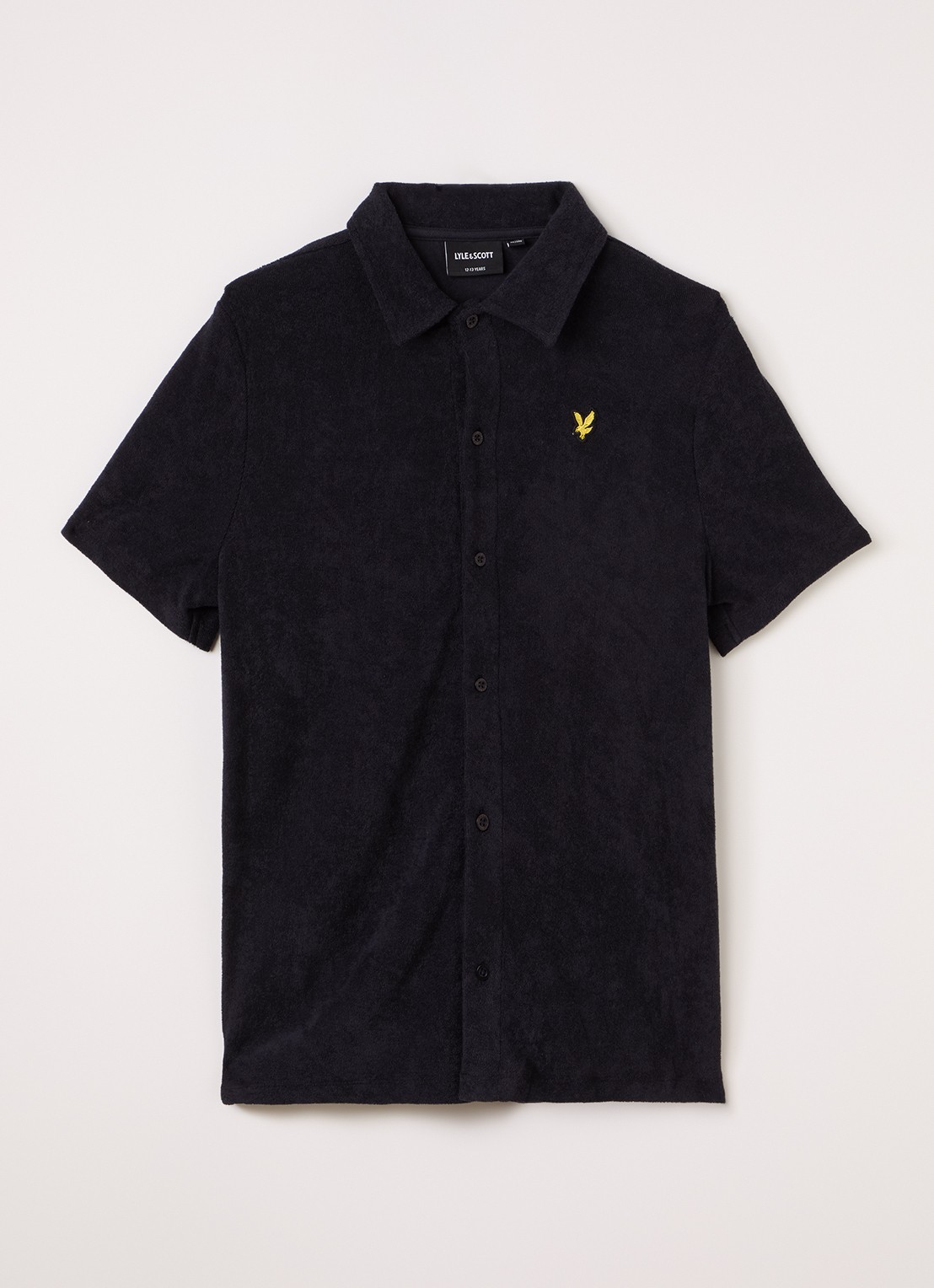 Lyle & Scott Overhemd met logo  - voorkant 4 donkerblauw