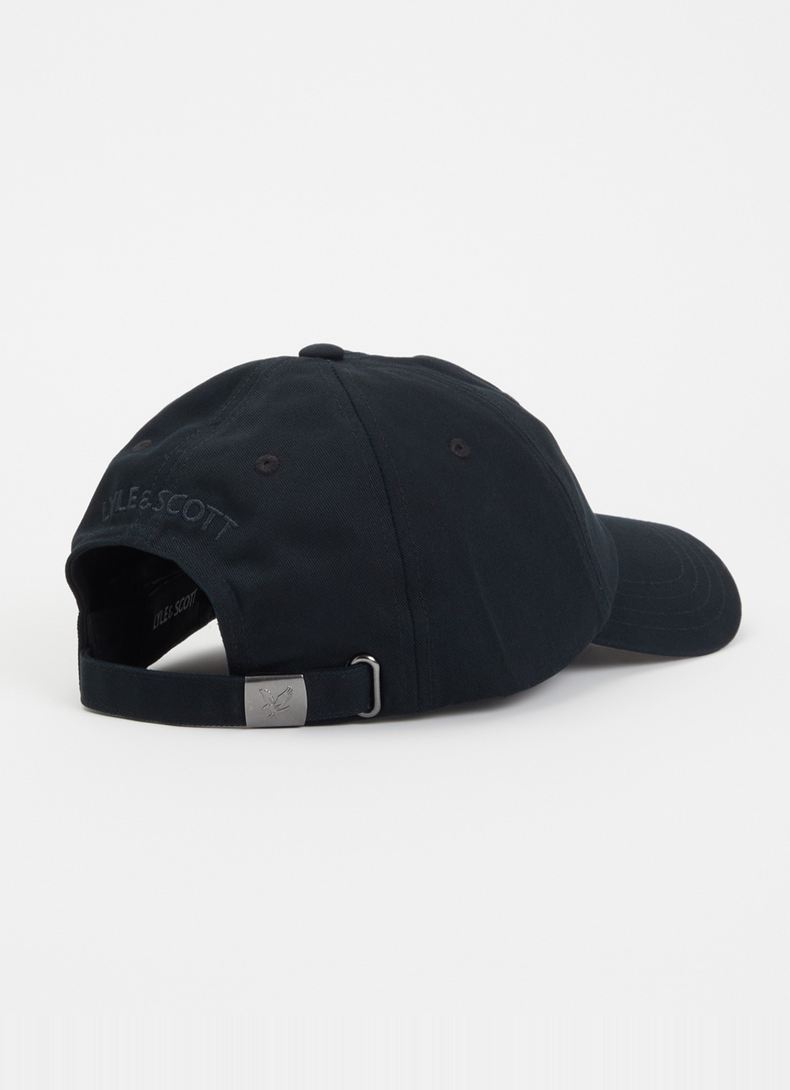 Lyle & Scott Pet met logoborduring  - detail 2 zwart