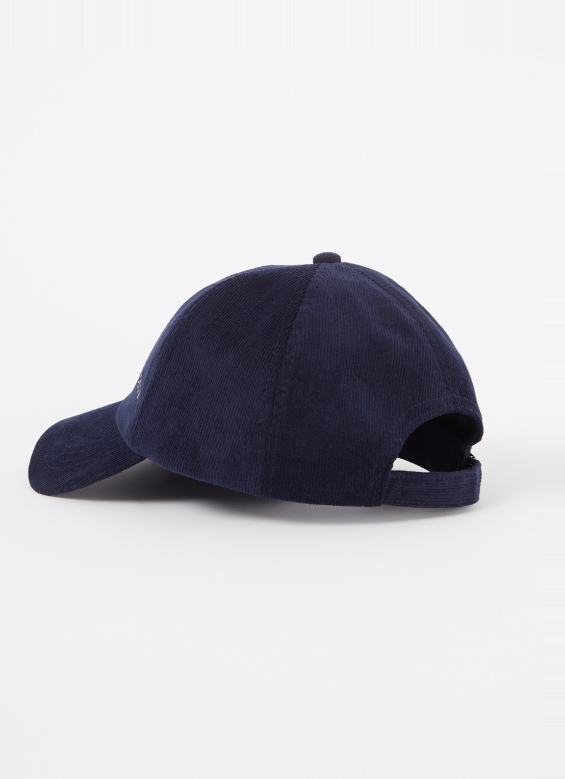 Lyle & Scott Pet van corduroy met logoborduring - detail 2 blauw