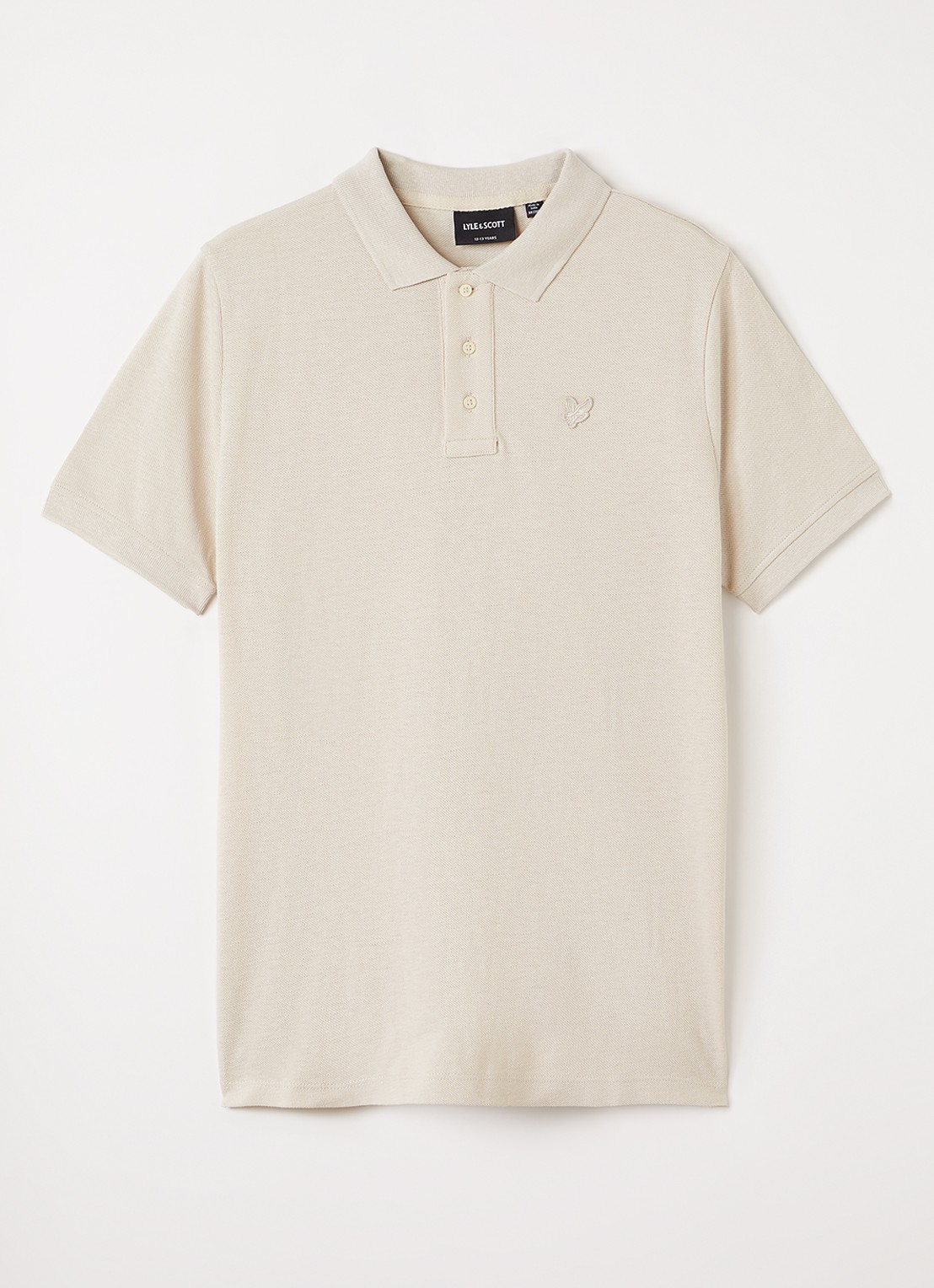 Lyle & Scott Polo in linnenblend - voorkant 2 beige