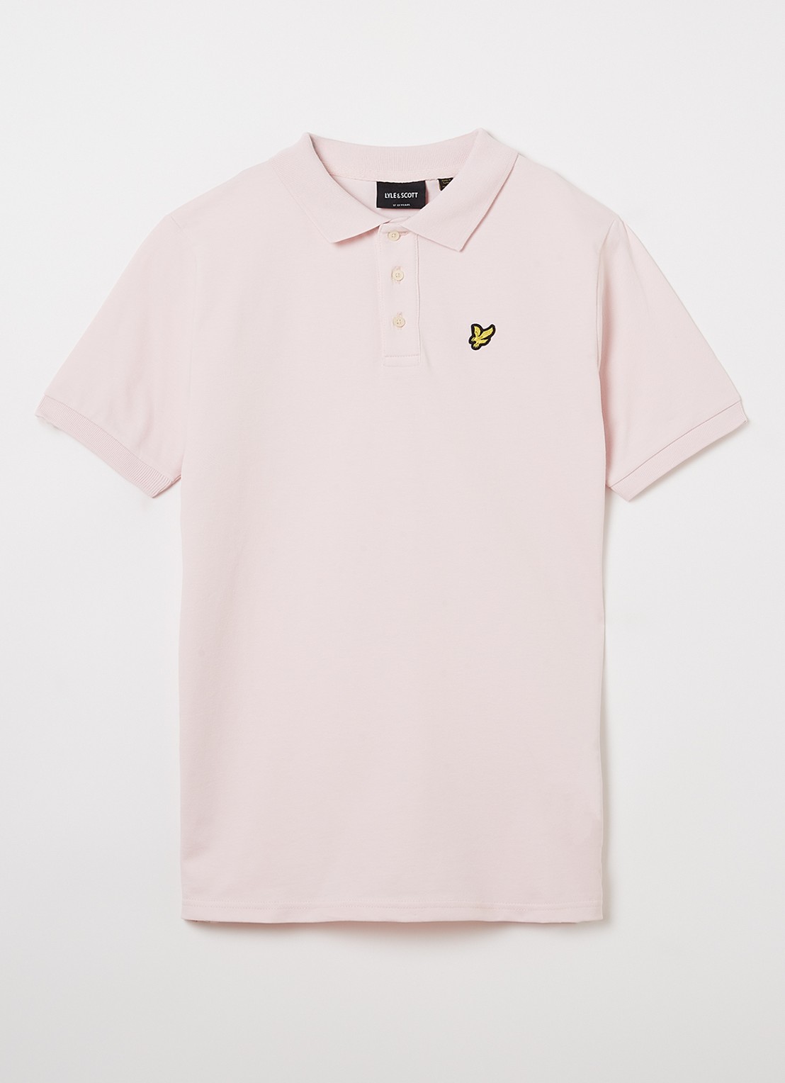 Lyle & Scott Polo met logoborduring - detail 4 lichtroze