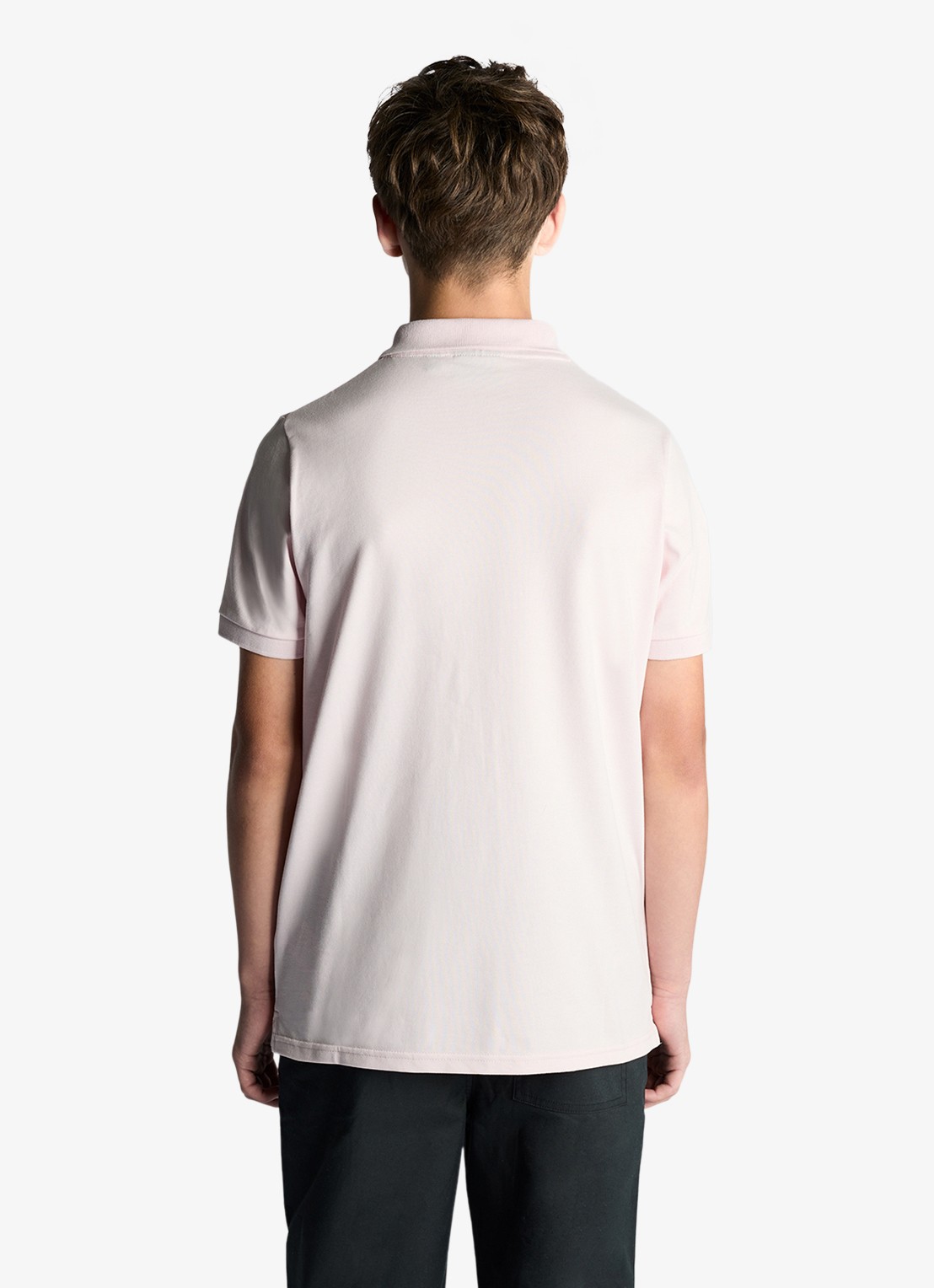 Lyle & Scott Polo met logoborduring - achterkant 3 lichtroze