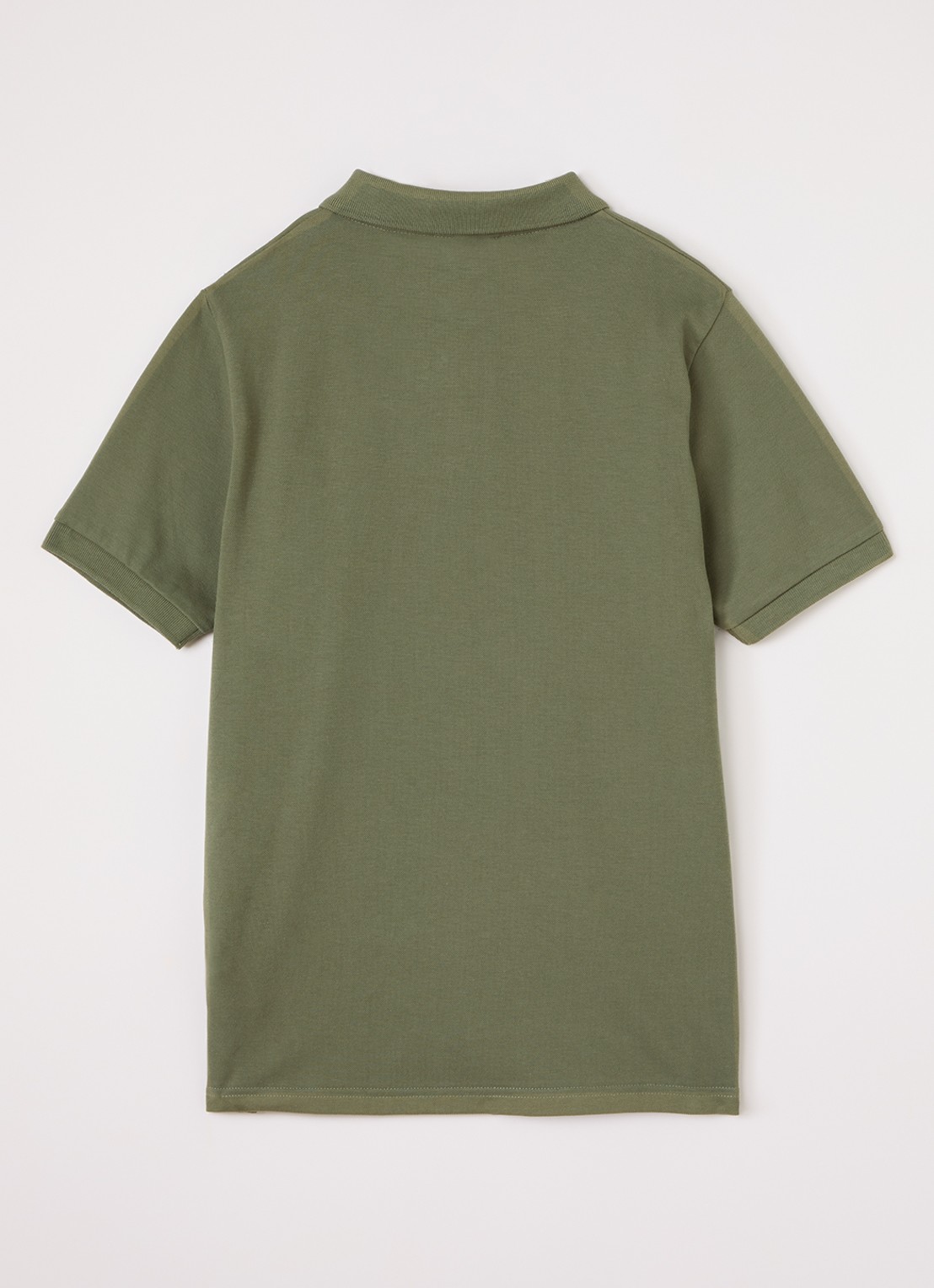 Lyle & Scott Polo met logoborduring - voorkant 2 legergroen