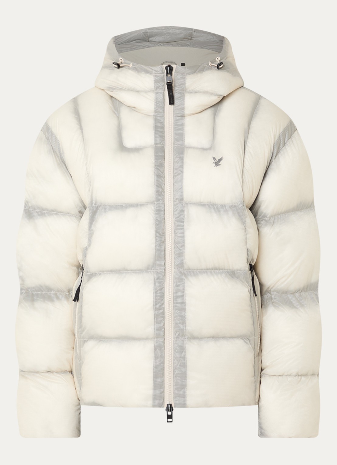 Lyle & Scott Puffer jack met steekzakken - voorkant beige