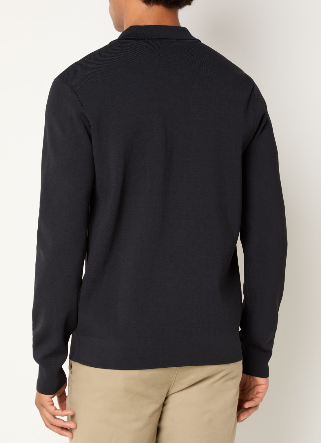 Lyle & Scott Regular fit overshirt met borstzakken - achterkant 2 zwart