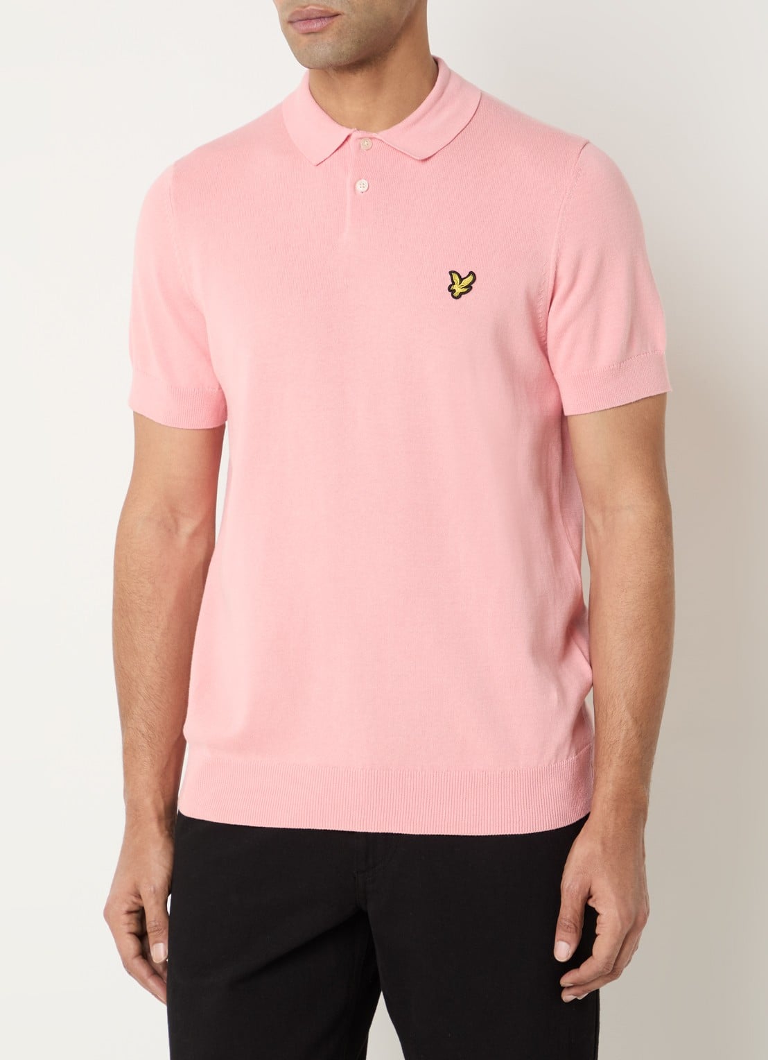 Lyle & Scott Regular fit polo met logo - detail 4 roze