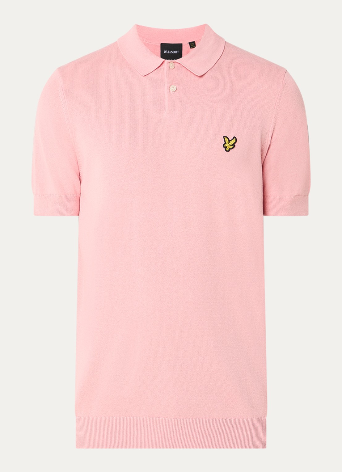 Lyle & Scott Regular fit polo met logo - voorkant roze