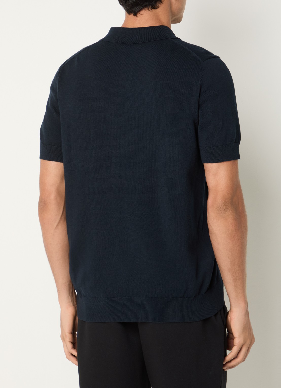 Lyle & Scott Regular fit polo met logo - achterkant 4 donkerblauw
