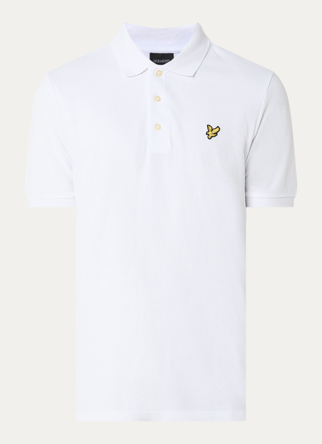 Lyle & Scott Regular fit polo met logo - voorkant wit