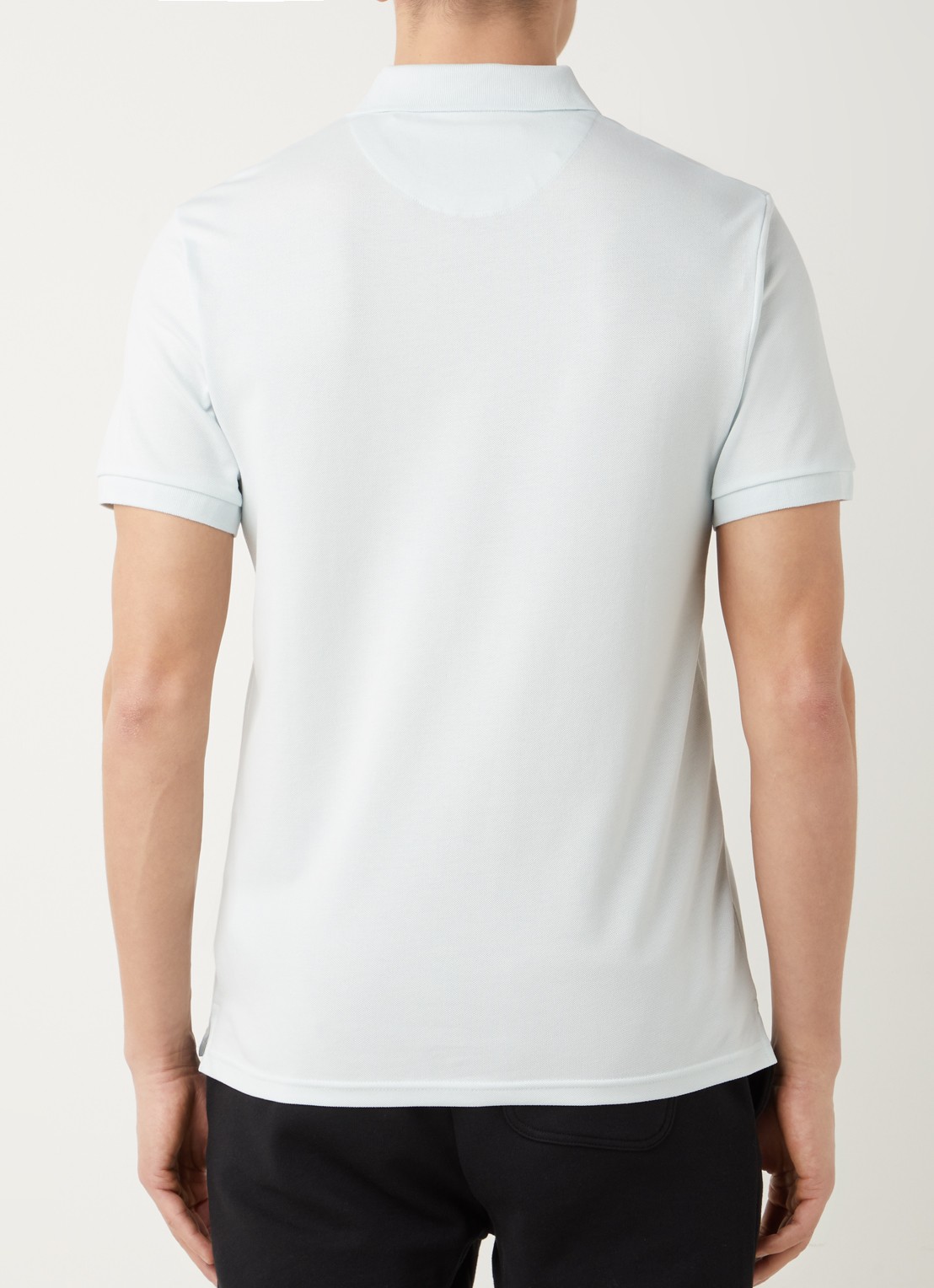 Lyle & Scott Regular fit polo van  piqué katoen met logo - achterkant 4 mint