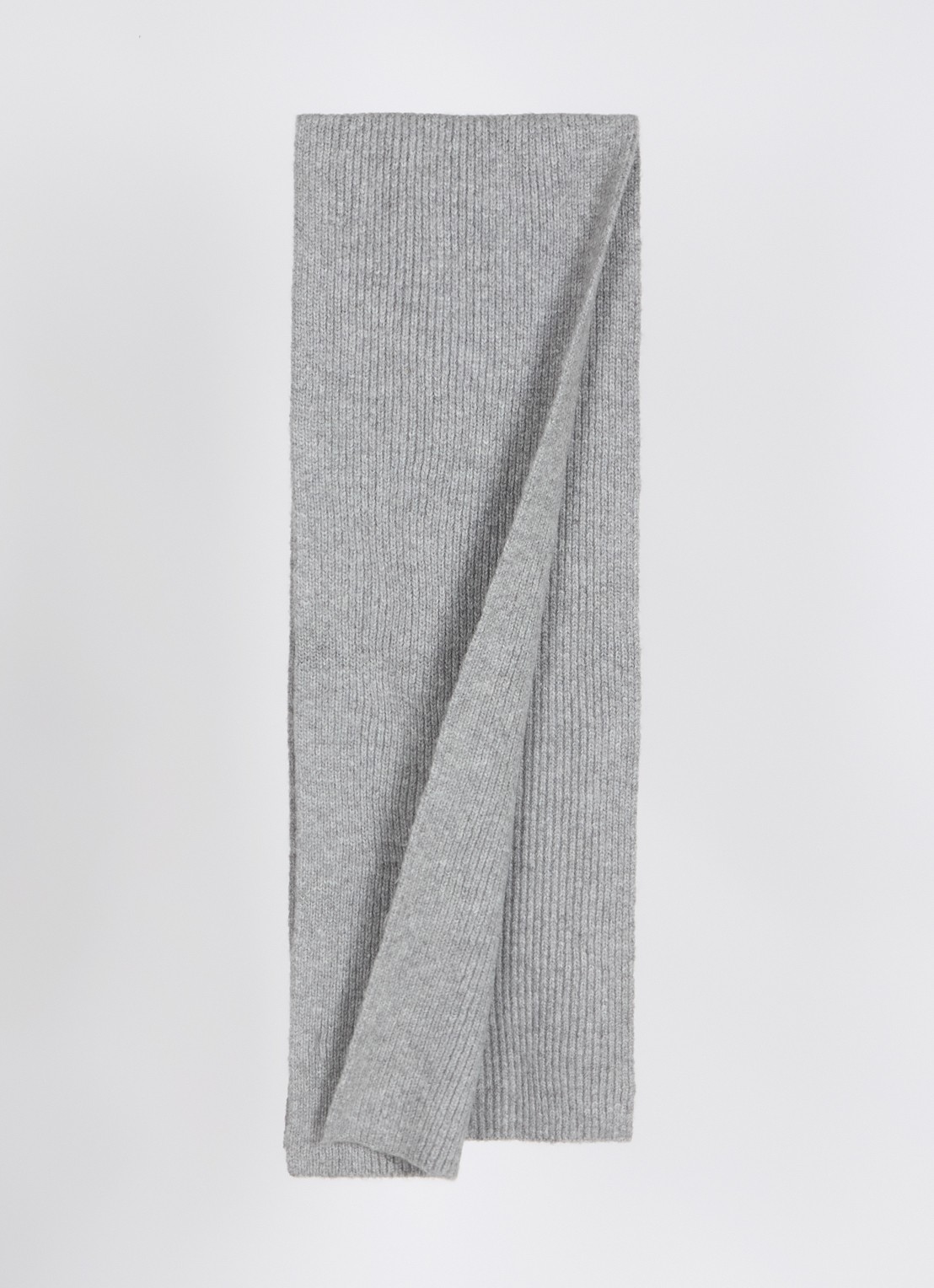 Lyle & Scott Ribgebreide muts en sjaal 180 x 33 cm in giftbox - detail grijsmele