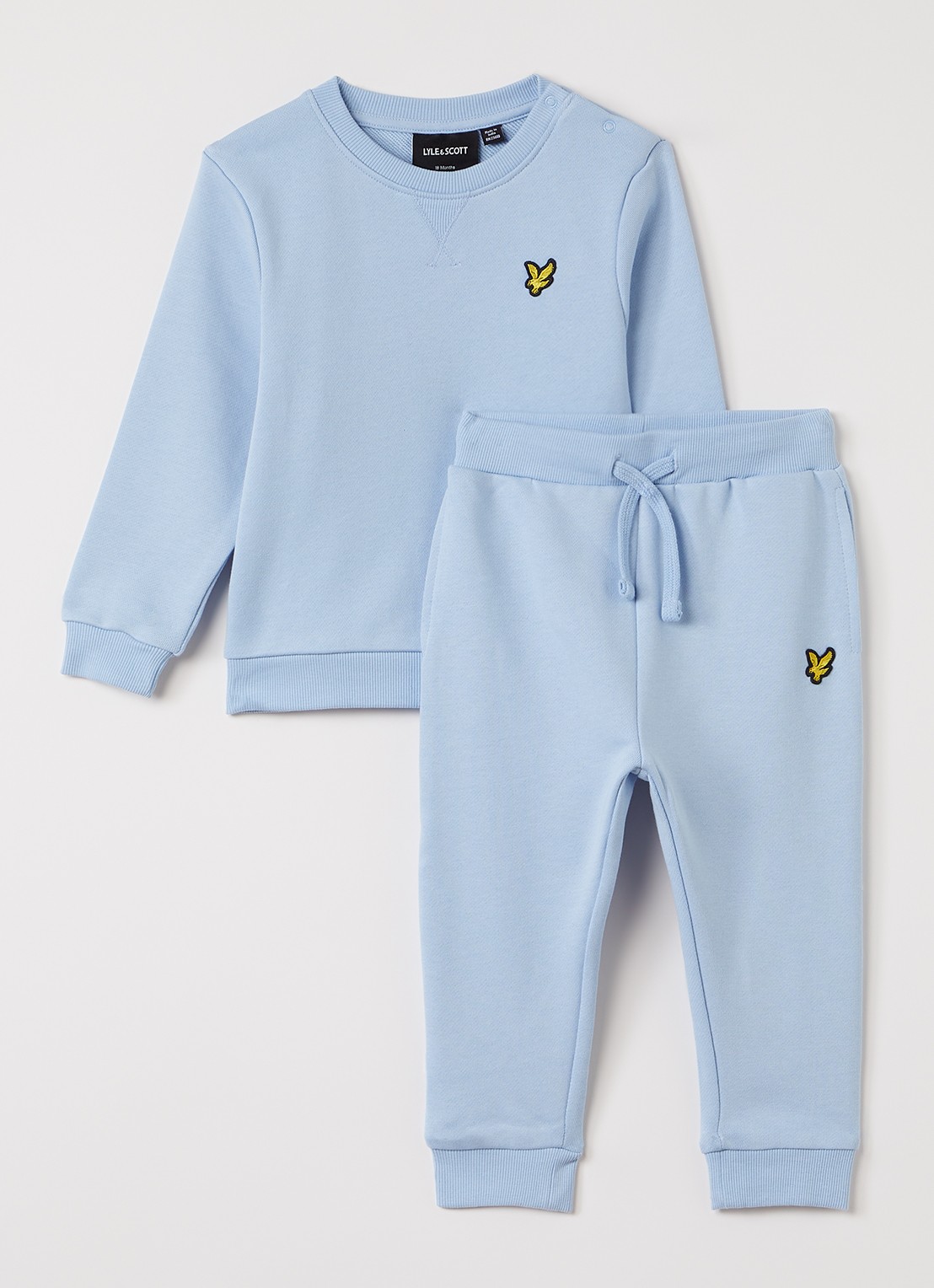 Lyle & Scott Set van sweater met joggingbroek 2-delig - voorkant lichtblauw