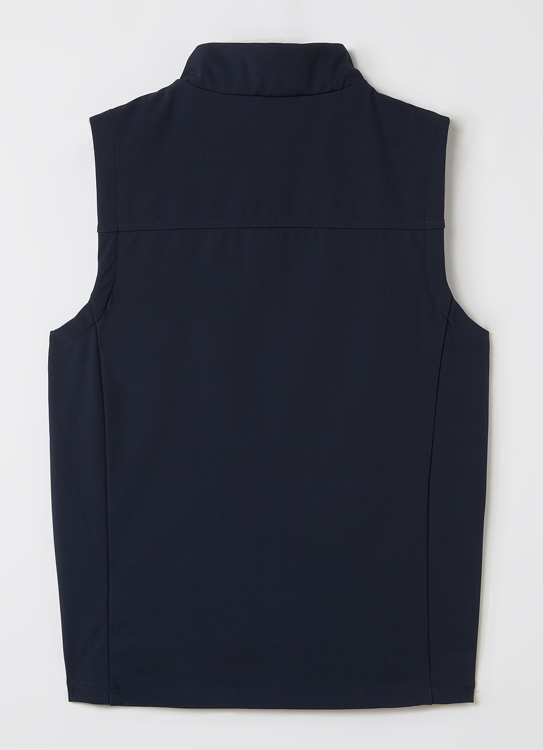 Lyle & Scott Softshell bodywarmer met logoborduring - achterkant donkerblauw