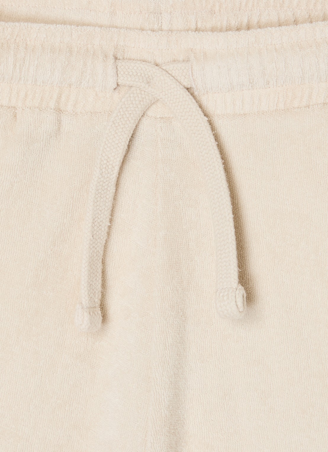 Lyle & Scott Straight fit korte joggingbroek van badstof - detail creme
