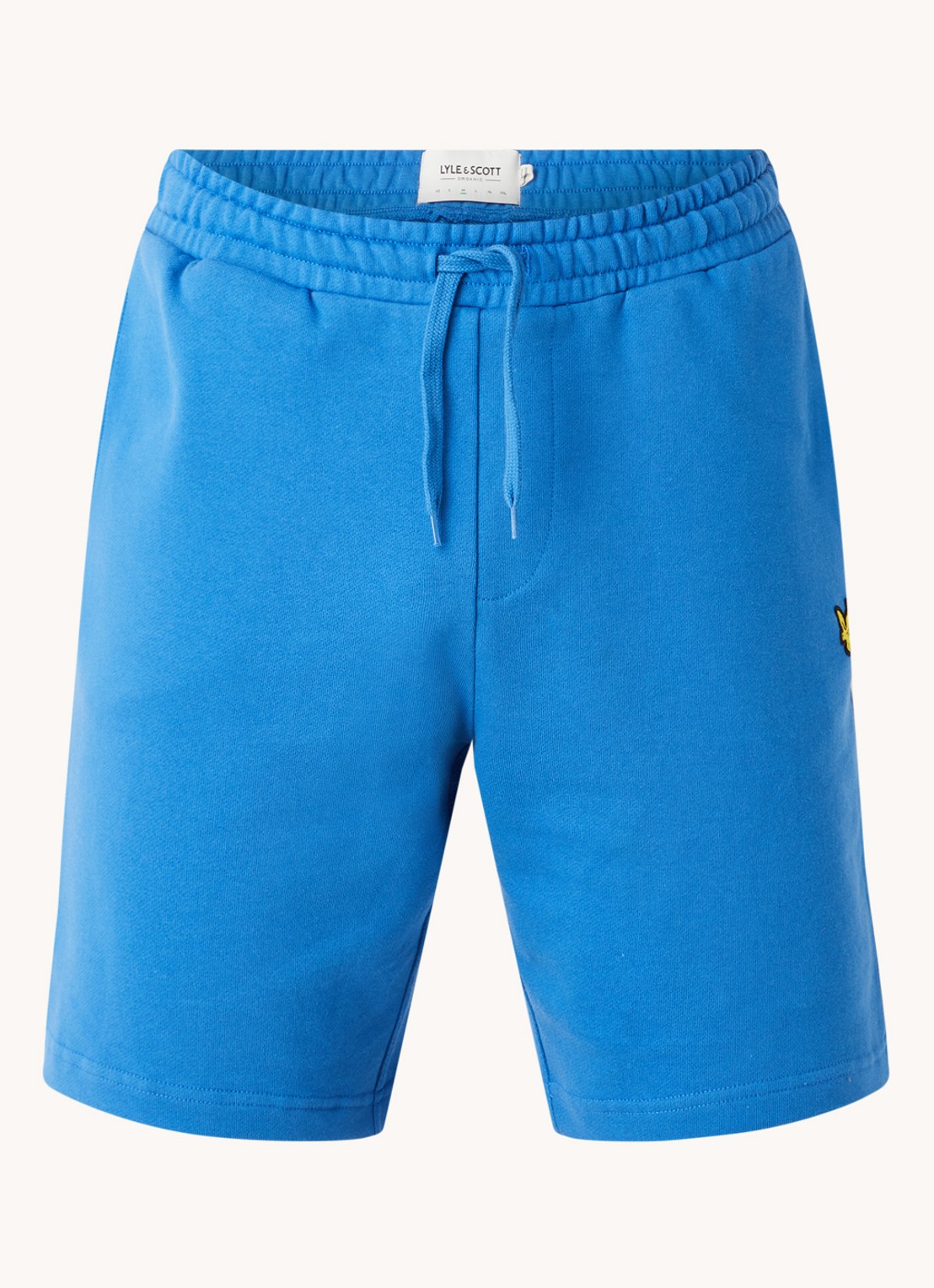 Lyle & Scott Straight fit korte joggingbroek van  katoen met logo  - voorkant 3 blauw