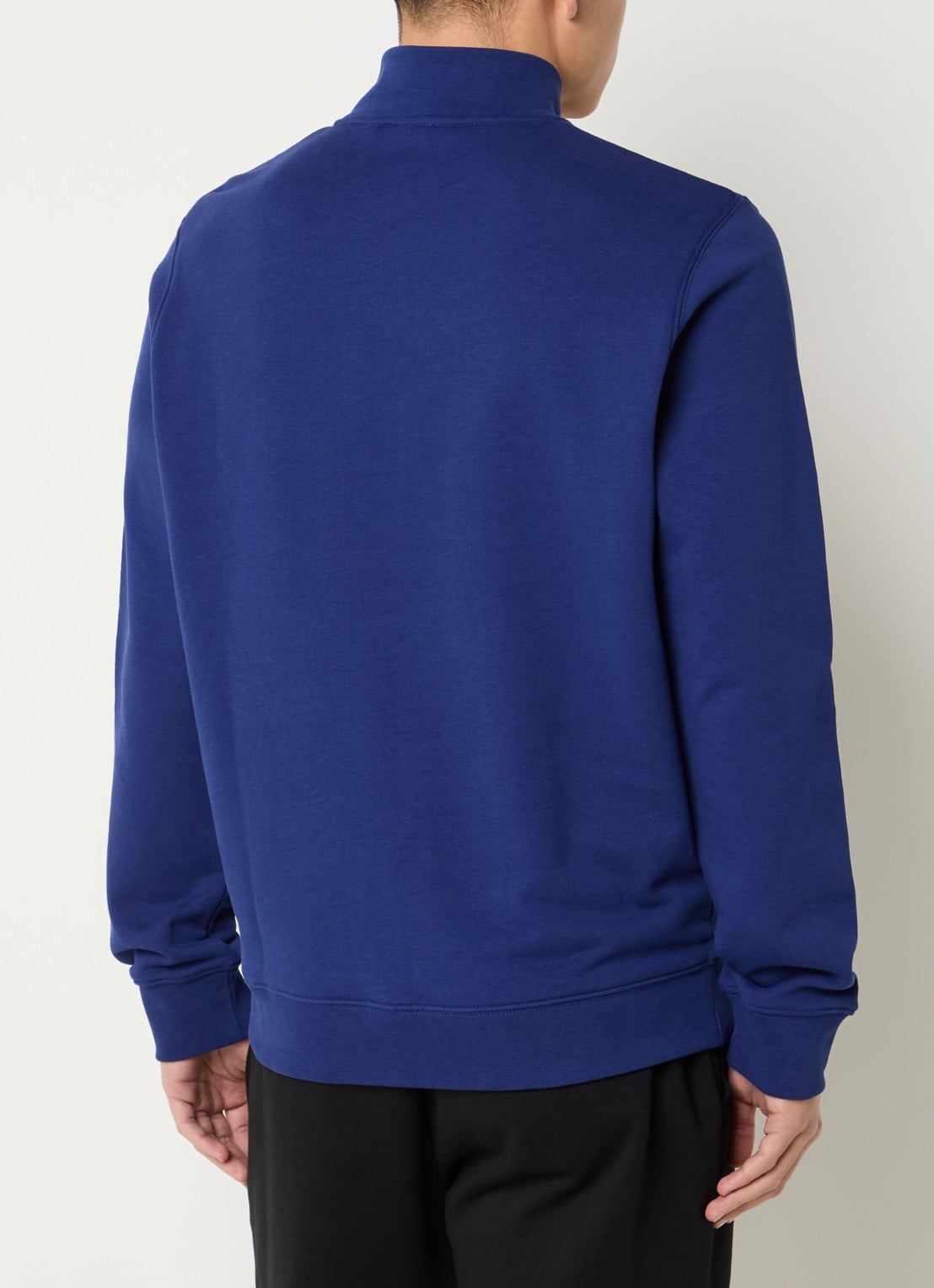 Lyle & Scott Sweater met halve rits - achterkant donkerblauw