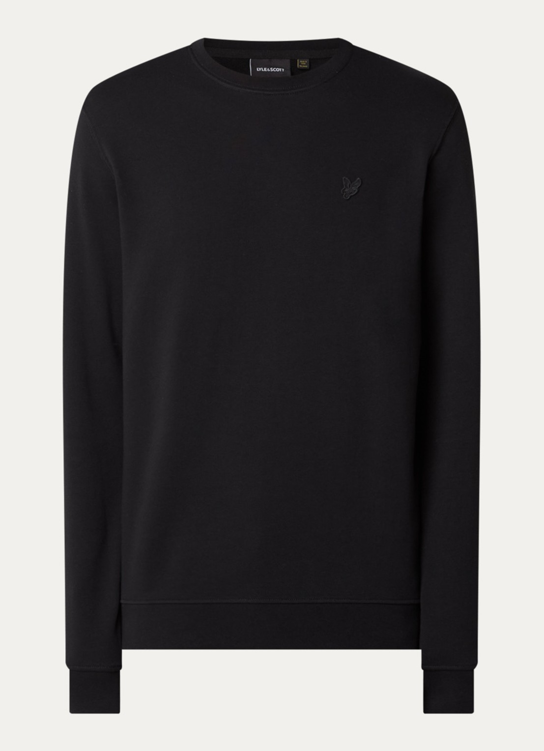 Lyle & Scott Sweater met logo - voorkant 2 zwart
