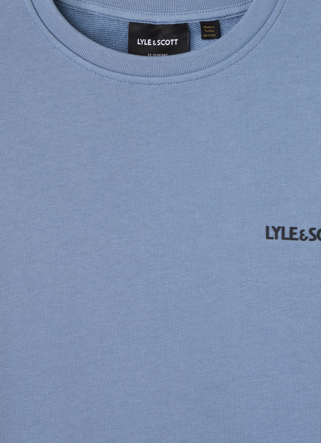 Lyle & Scott Sweater met logo - detail 3 blauw
