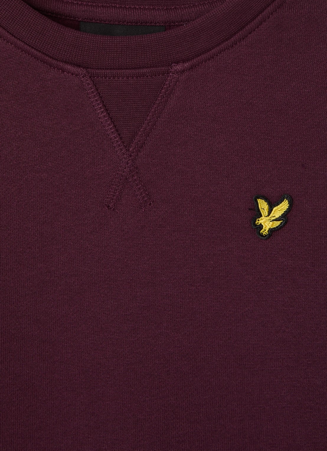 Lyle & Scott Sweater met logoborduring - detail 3 bordeauxrood